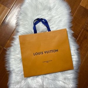 Empty Louis Vuitton shopping paper bag